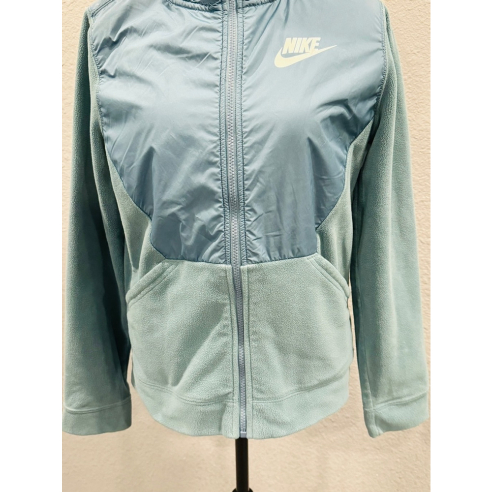 Nike Women's Light Blue Hooded Fleece Jacket - Size XL - Picture 4 of 9